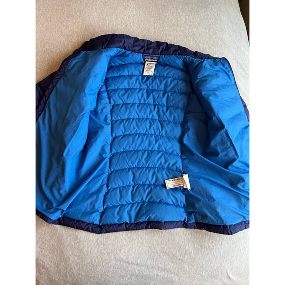 Patagonia Kids girls large Patagonia Down Sweater Puffer Jacket purple coat - Picture 3 of 9